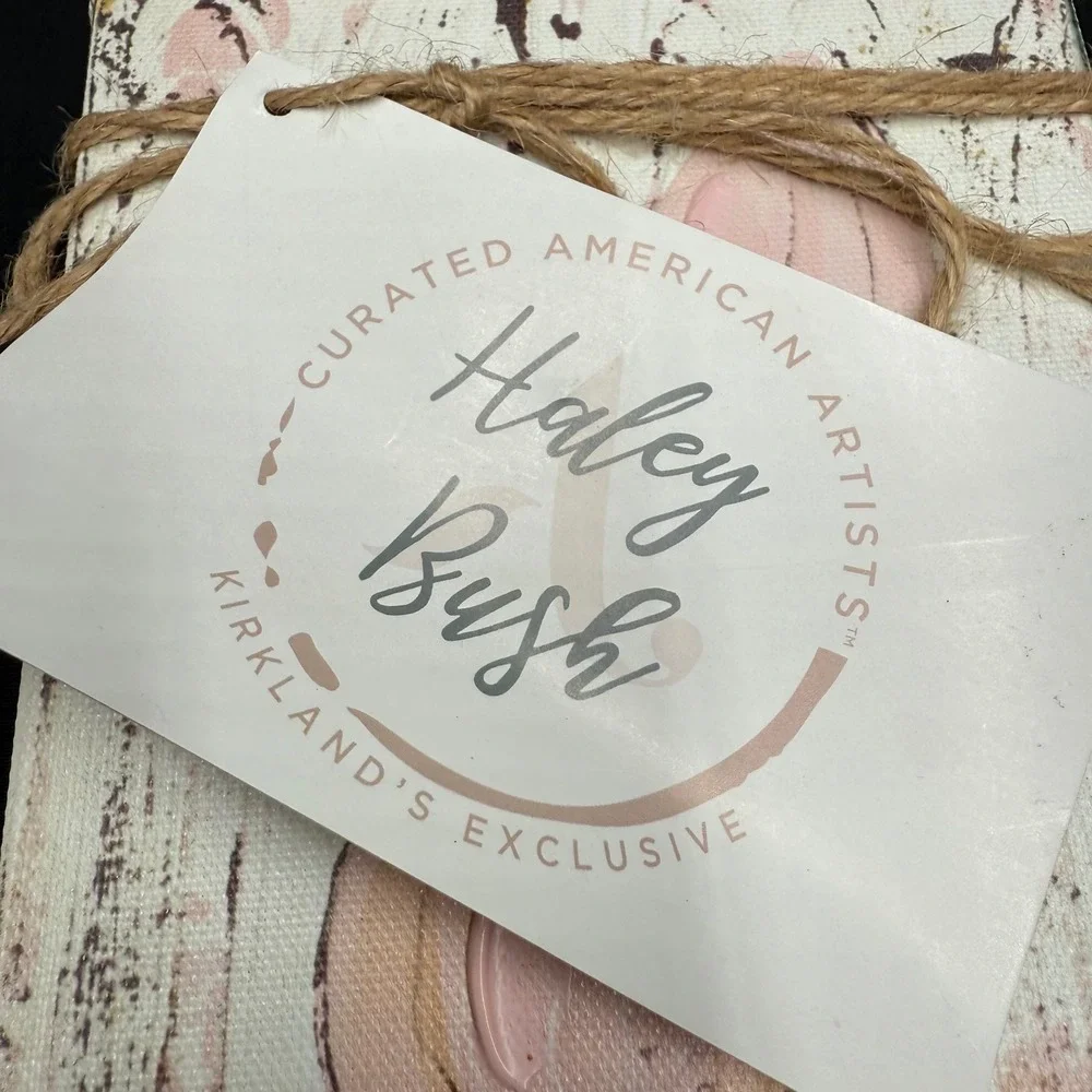 Haley Bush Kirkland Exclusive Pink Bunny Canvas Wall Art Curated American Artist